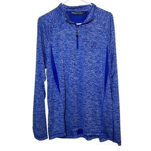 PGA TOUR Men's Golf Pullover Long‎ Sleeve 1/4 Zip Blue Athletic Shirt Mesh Back
